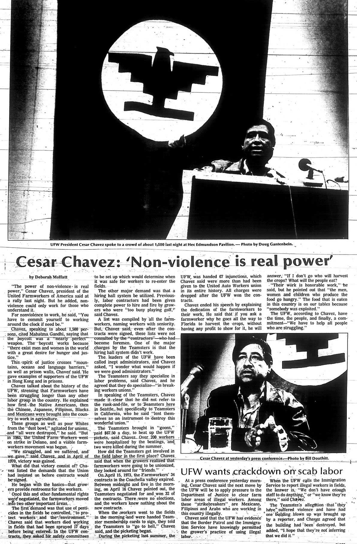 Farmworkers and Grape Boycott News Coverage Seattle Civil Rights and